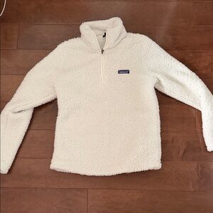 Patagonia Off-White Fleece Turtleneck Sweater